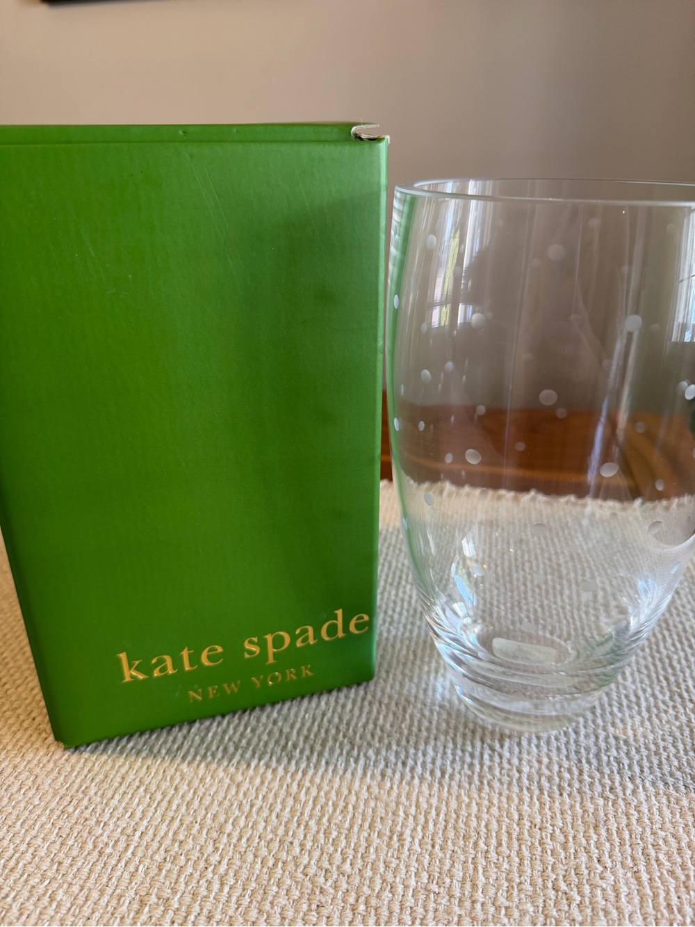 kate spade larbee dot 8.75in crystal bouquet vase